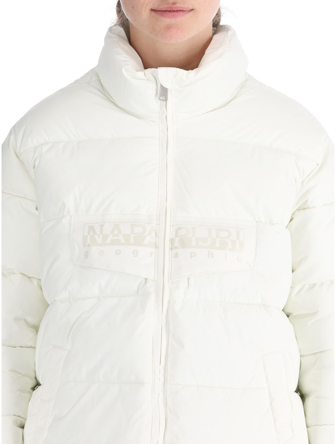 Napapijri, Puffer open W veste de ski femmes White Heron blanc 