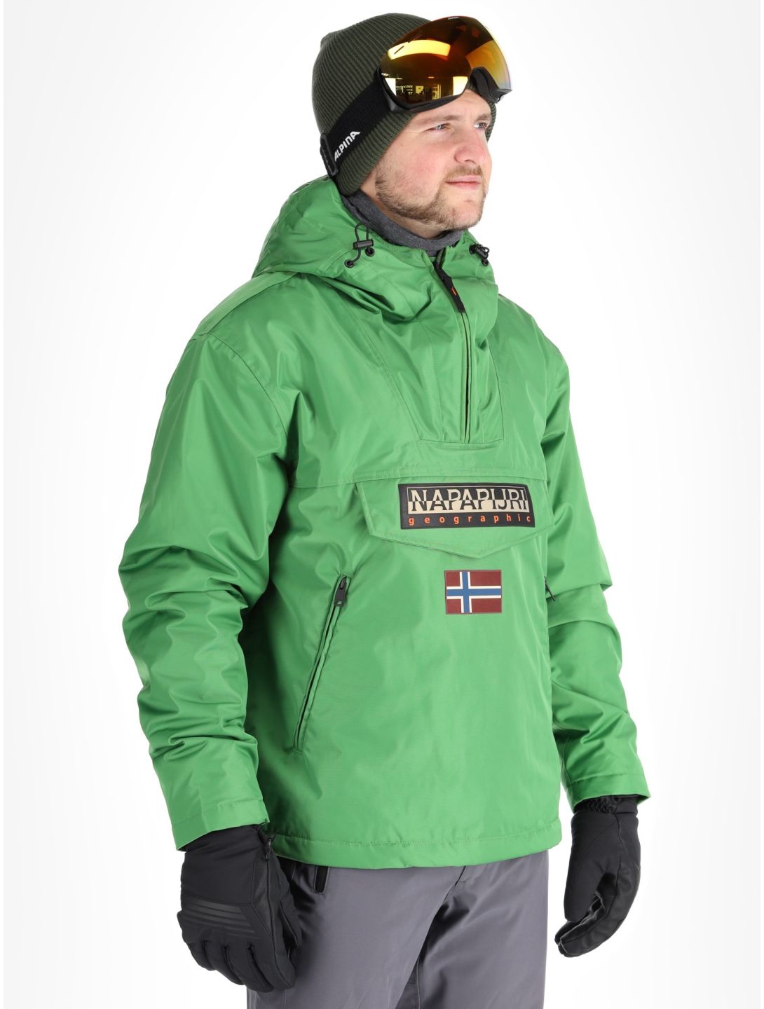 Napapijri, Rainforest Next anorak d'hiver hommes Kelly Green vert 