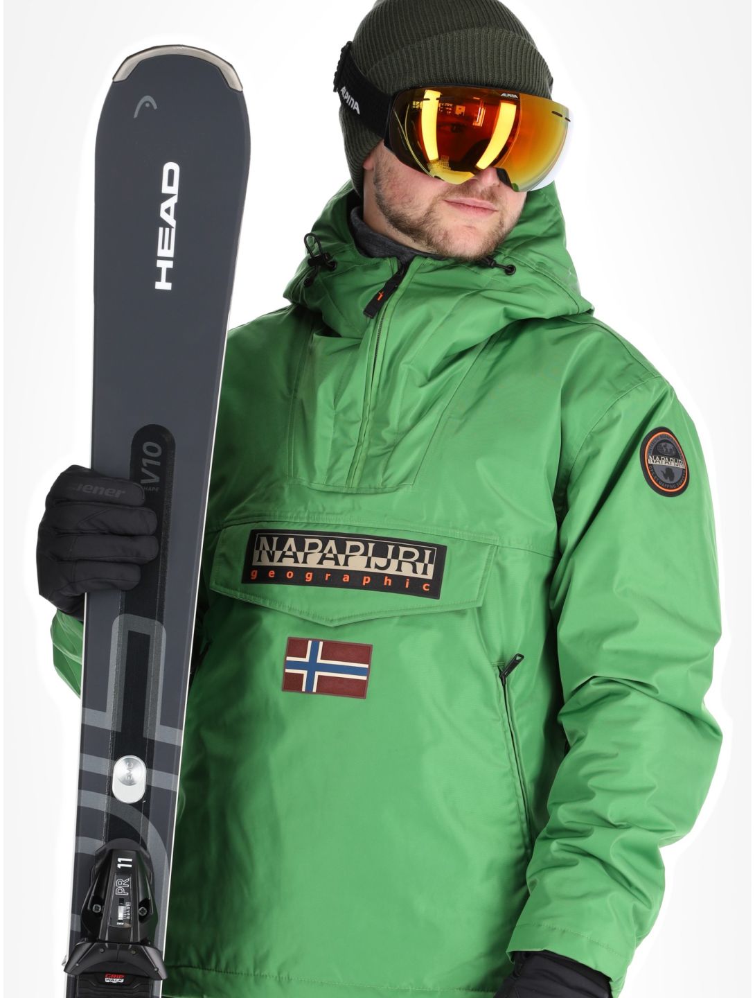 Napapijri, Rainforest Next anorak d'hiver hommes Kelly Green vert 