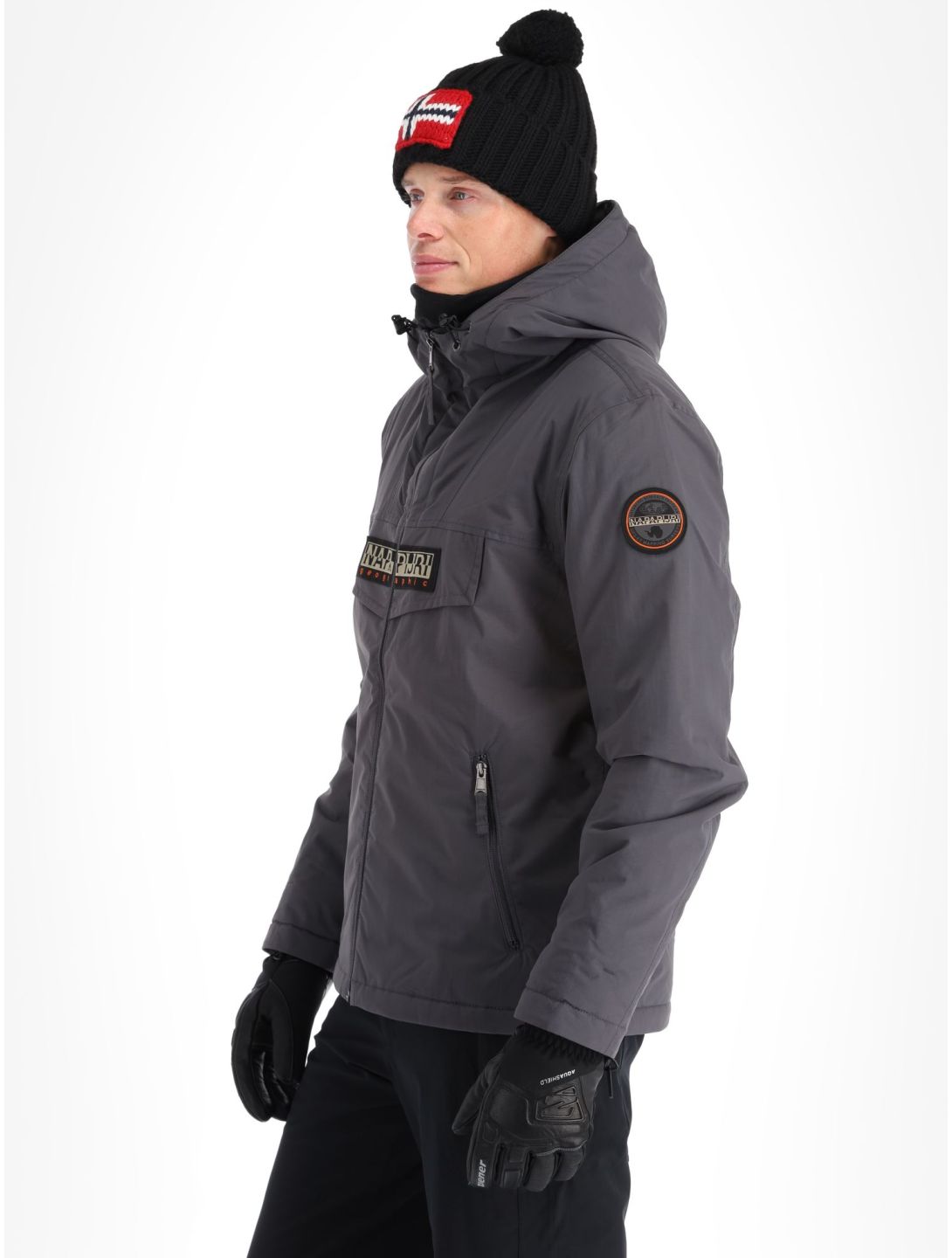 Napapijri, Rainforest Open Winter veste de ski hommes Dark Grey Solid gris 