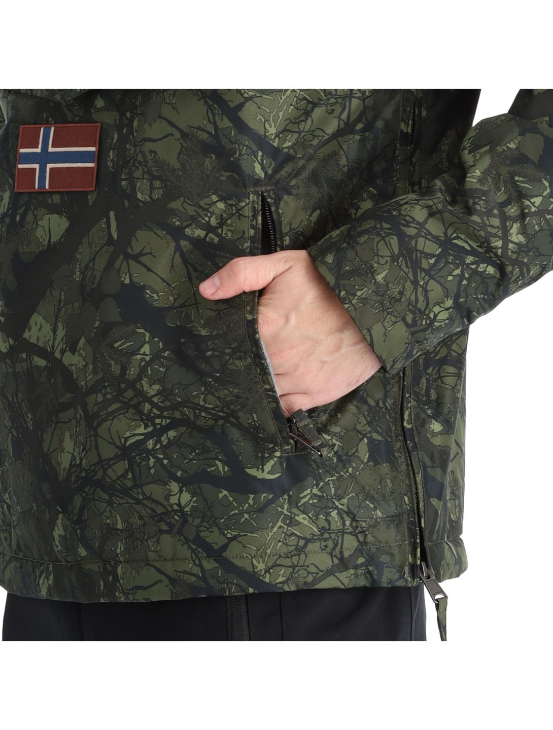 Napapijri, Rainforest Pocket Prt 2 (2022/2023) anorak d'hiver hommes camo vert 