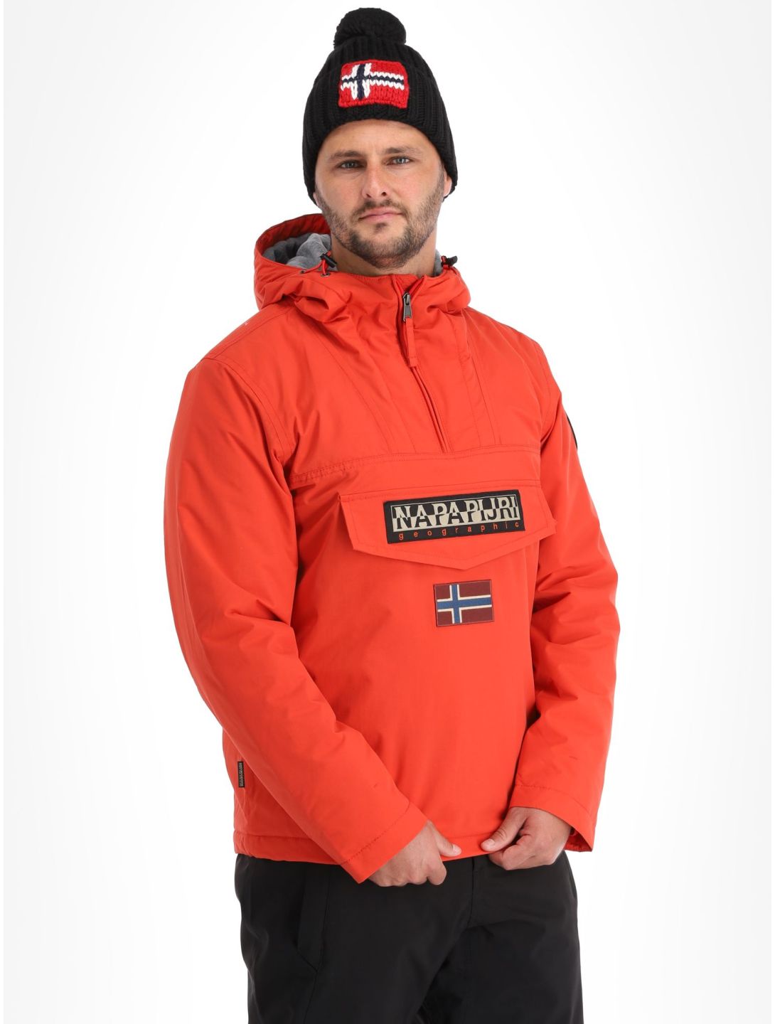 Napapijri, Rainforest Winter 3 anorak d'hiver hommes Red Poppy rouge 