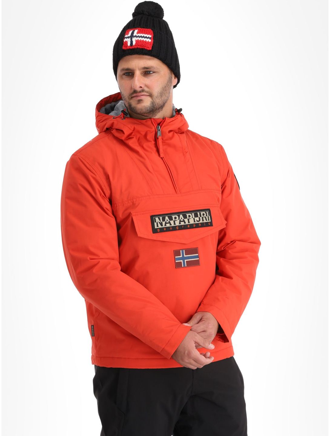 Napapijri, Rainforest Winter 3 anorak d'hiver hommes Red Poppy rouge 