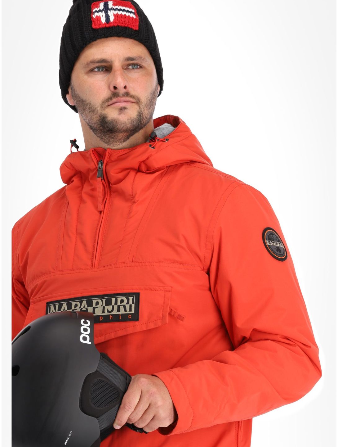 Napapijri, Rainforest Winter 3 anorak d'hiver hommes Red Poppy rouge 