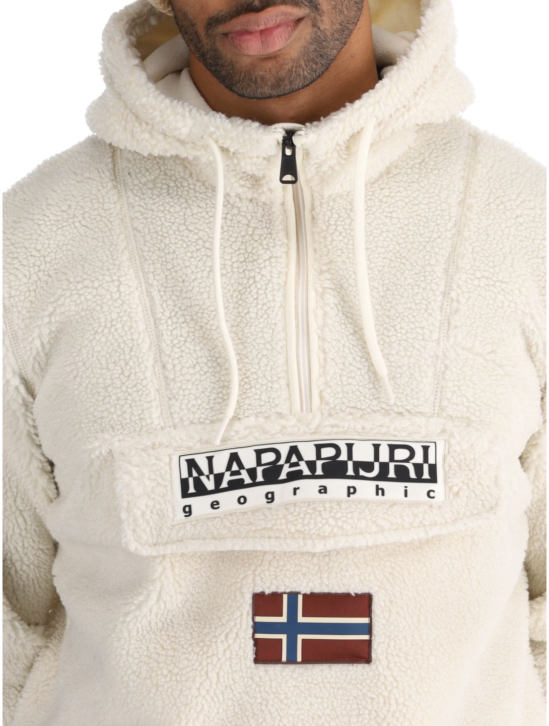 Napapijri, T-Burgee Curly pull hommes Beige Dimity beige 