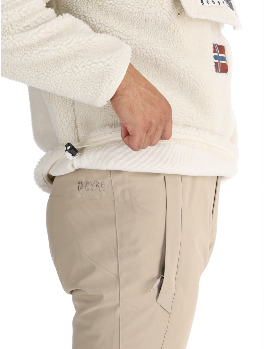 Napapijri, T-Burgee Curly pull hommes Beige Dimity beige 