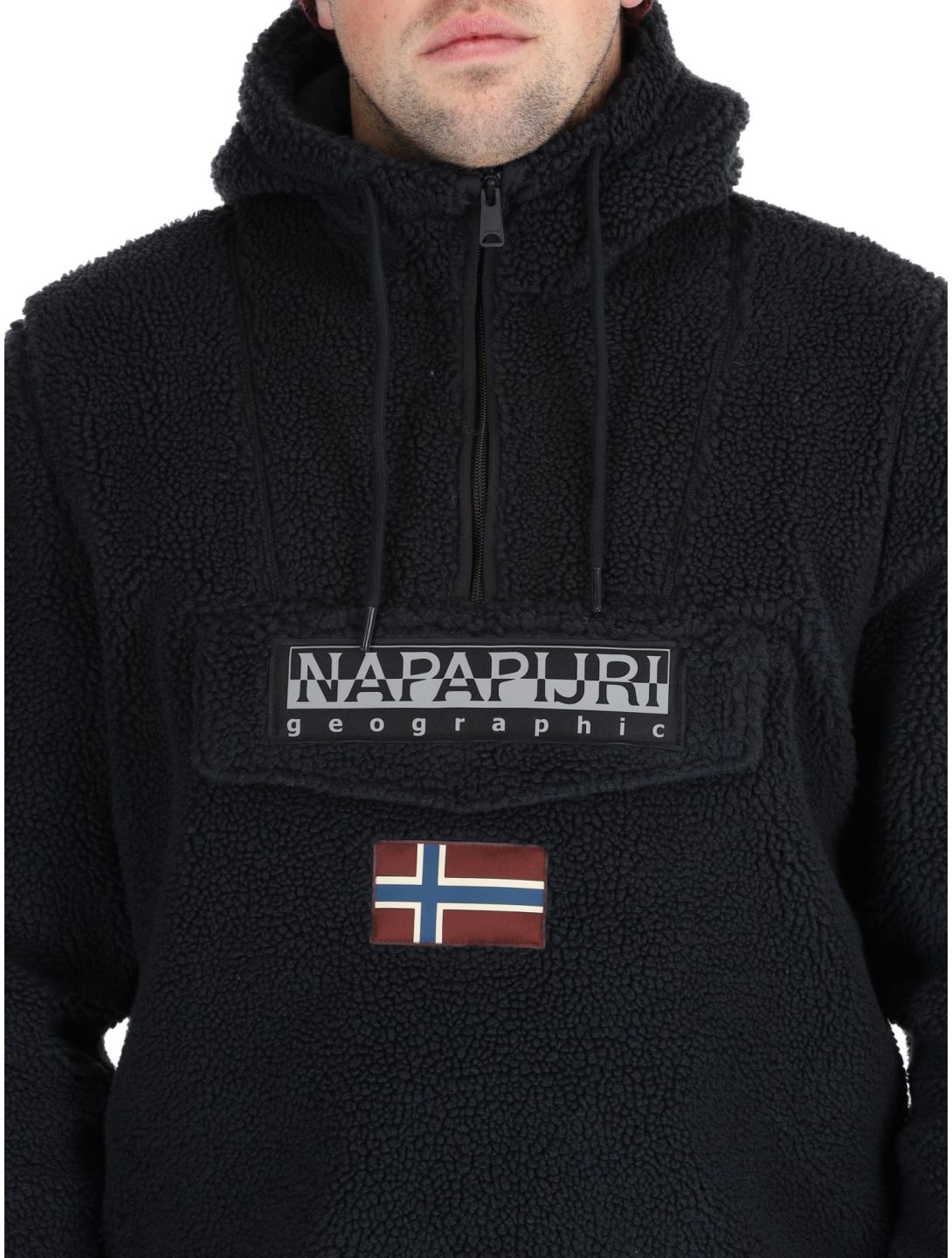 Napapijri, T-Burgee Curly pull hommes Black noir 