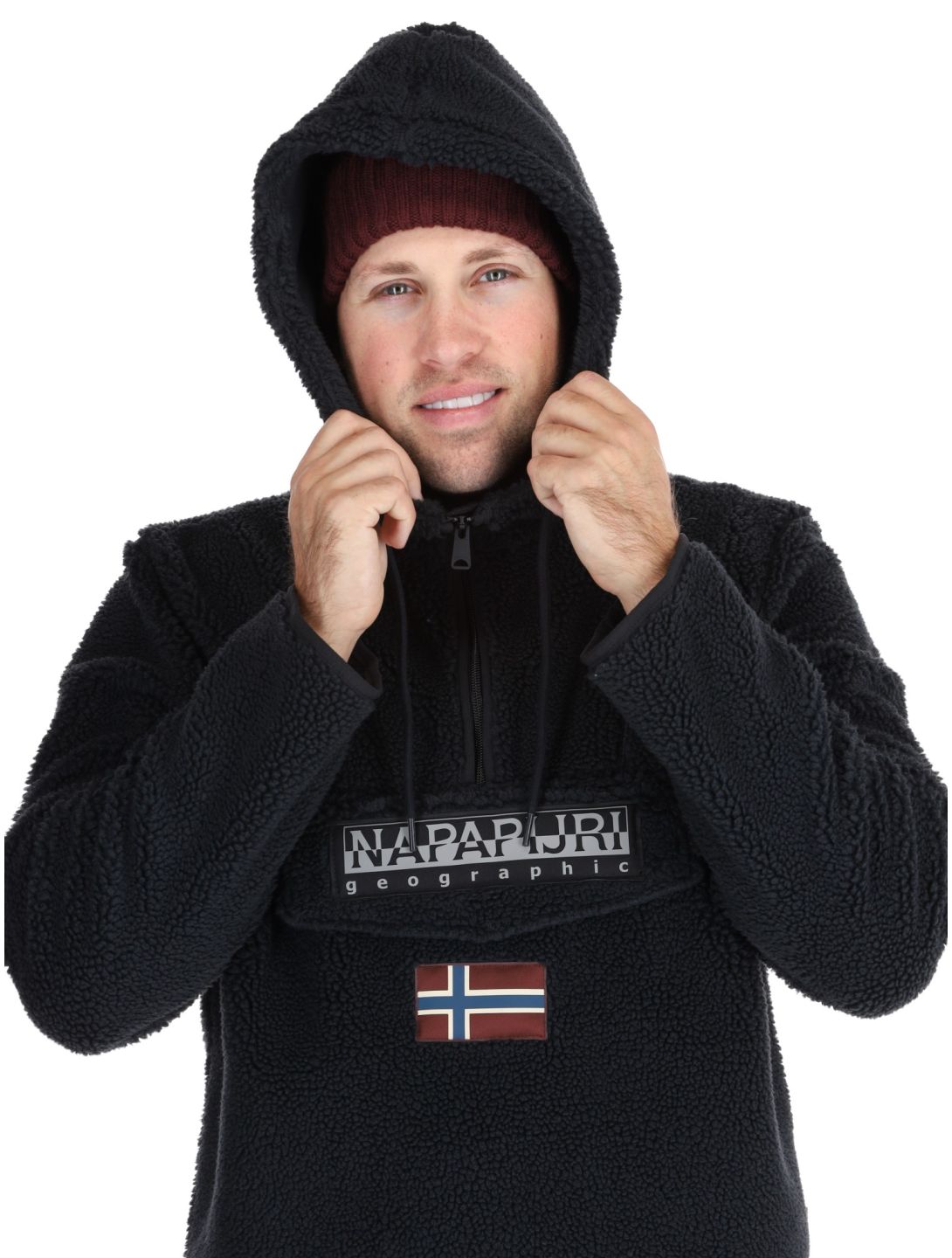 Napapijri, T-Burgee Curly pull hommes Black noir 