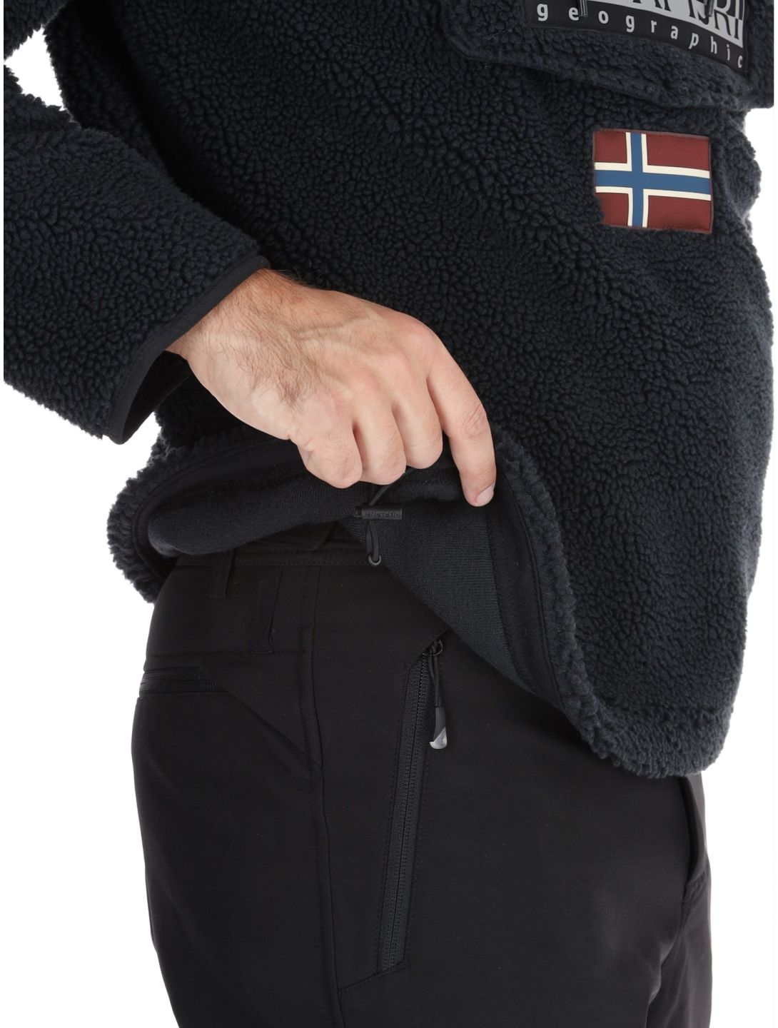 Napapijri, T-Burgee Curly pull hommes Black noir 