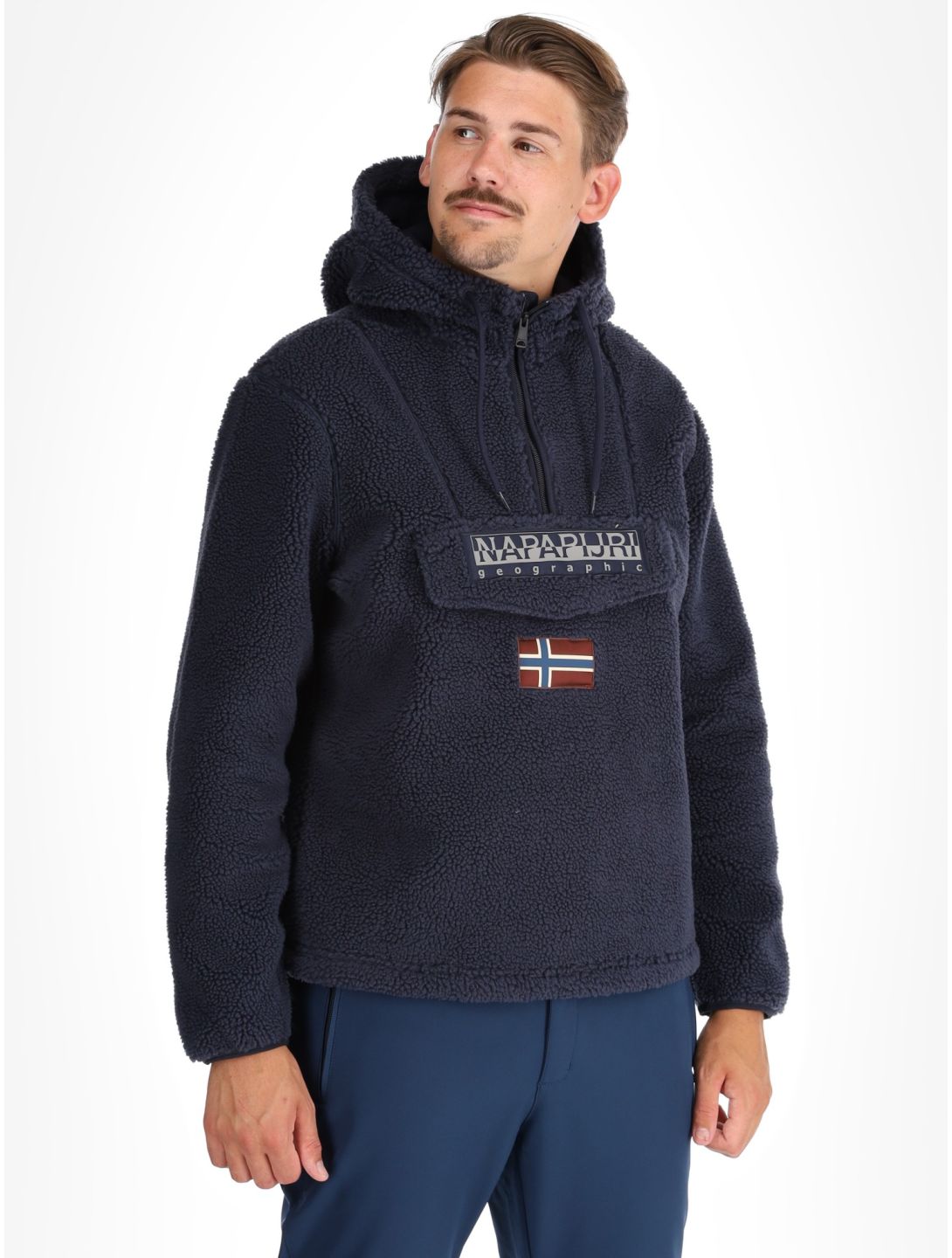 Napapijri, T-Burgee Curly pull hommes Blue Marine bleu 