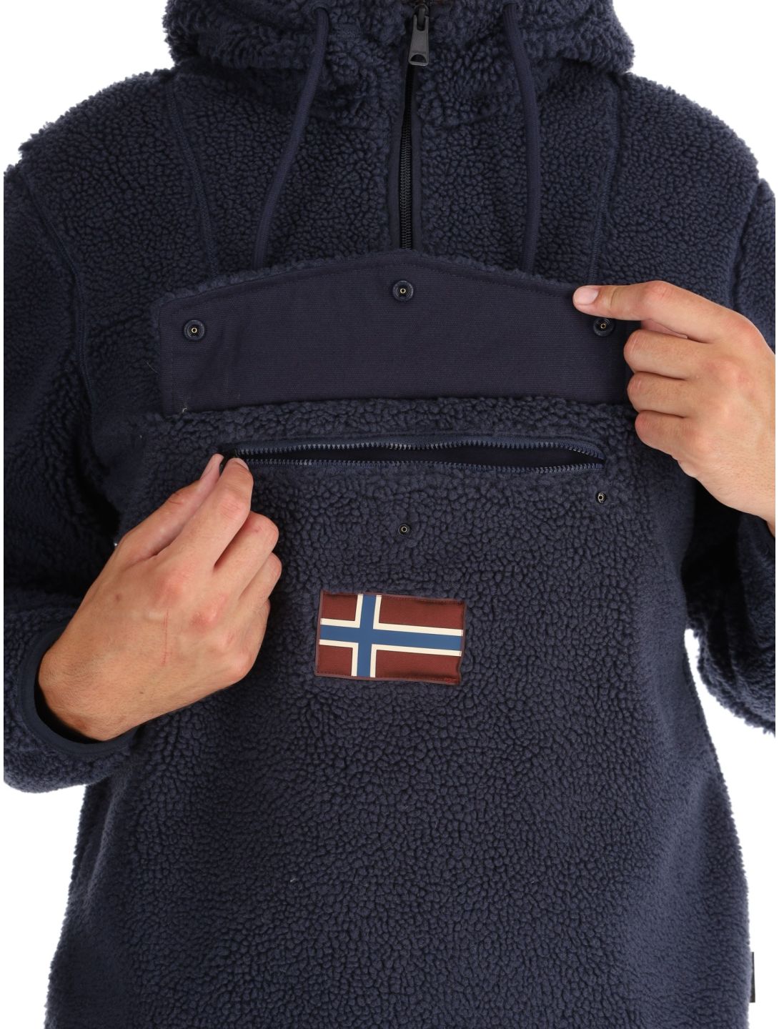 Napapijri, T-Burgee Curly pull hommes Blue Marine bleu 