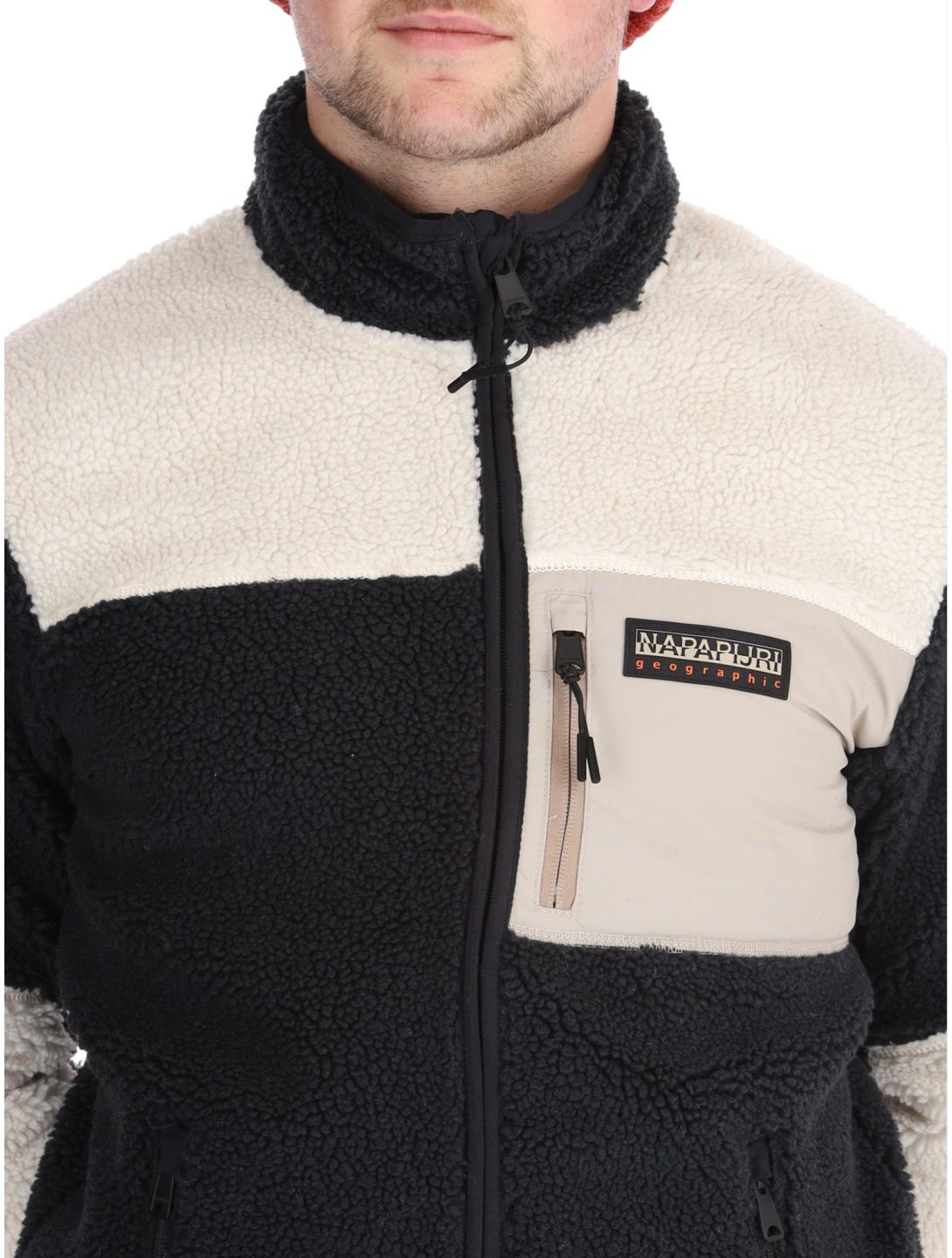 Napapijri, Yupik FZ 3 gilet hommes Black Natural Beige beige, noir 