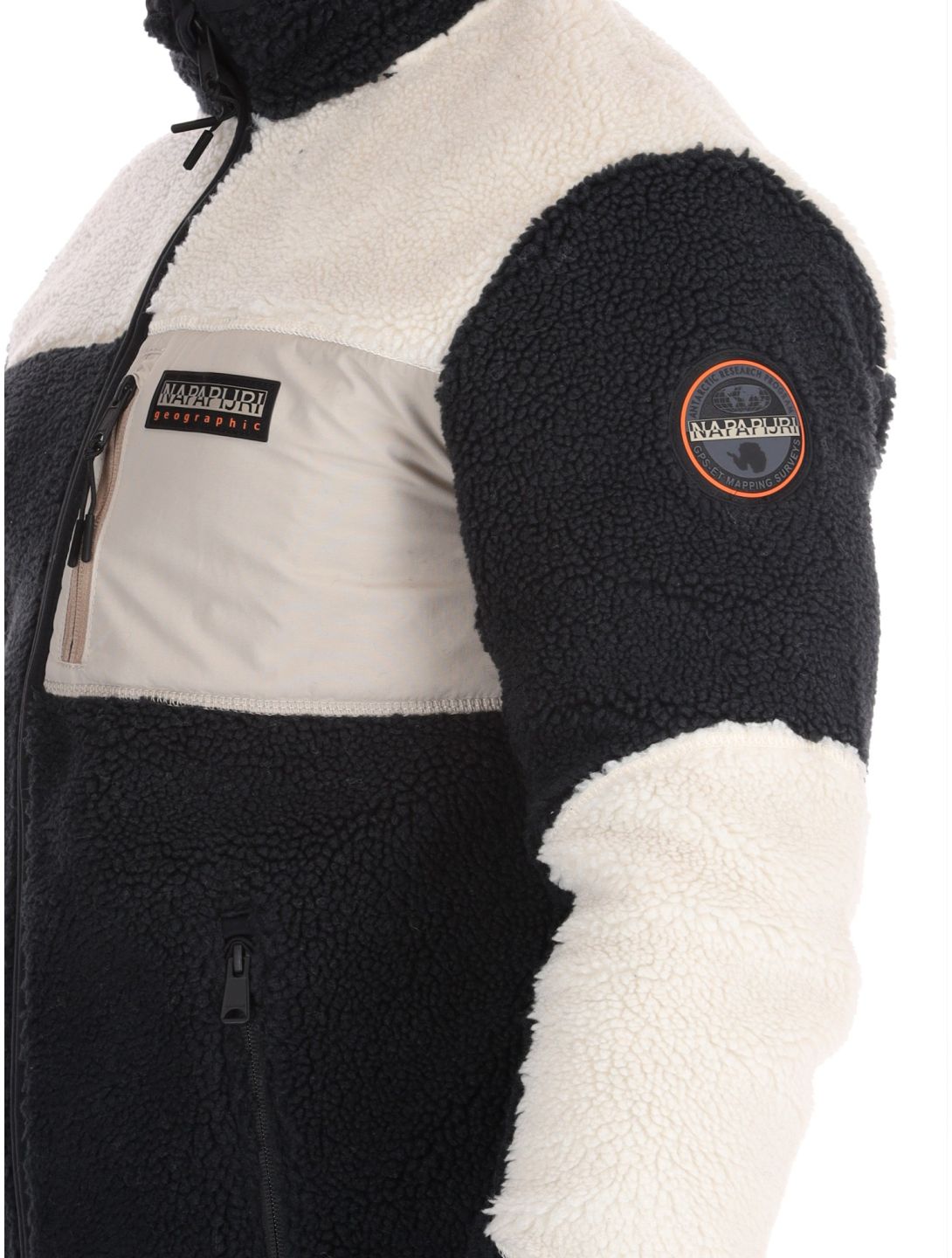 Napapijri, Yupik FZ 3 gilet hommes Black Natural Beige beige, noir 