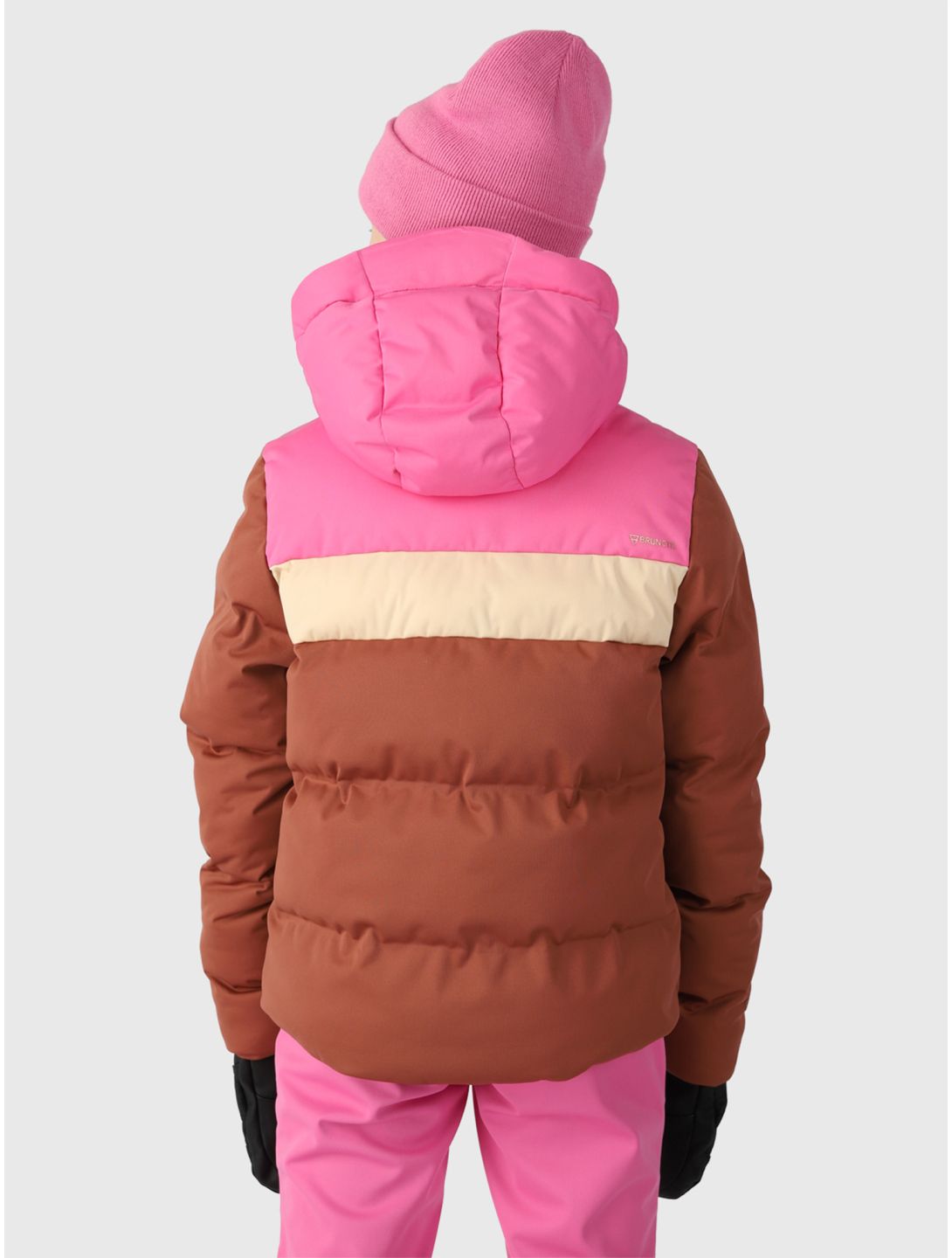 Brunotti, Niagony veste de ski enfants Mahoganny brun, rose 