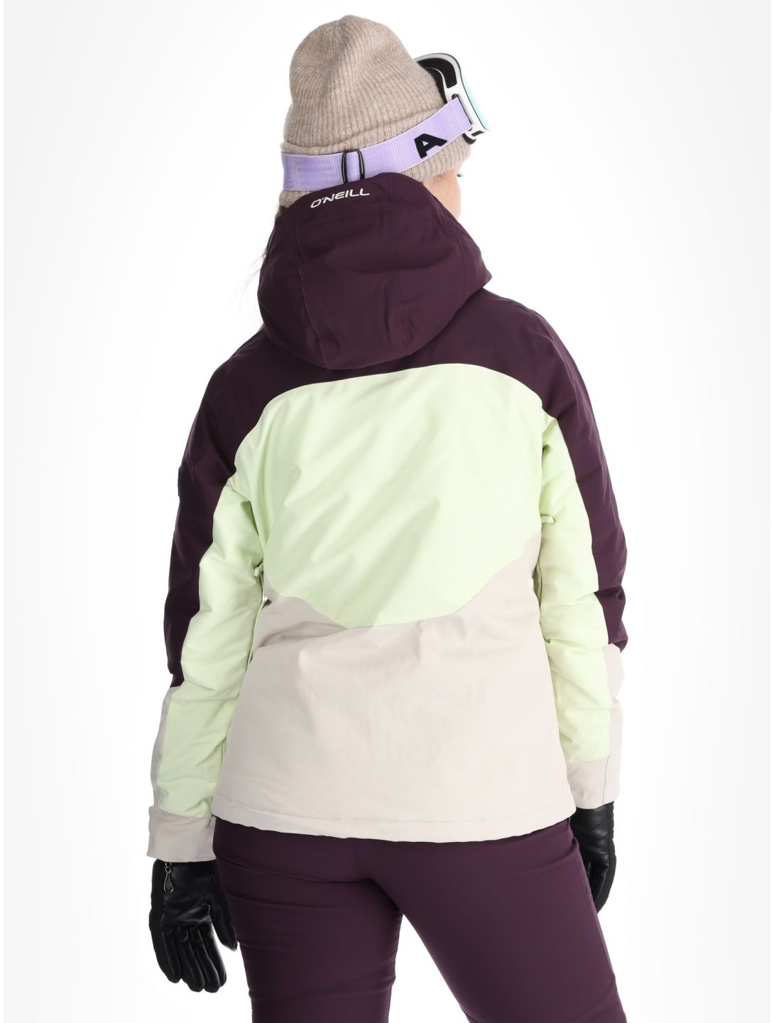 O'Neill, Carbonite Snow veste de ski femmes Aubergine Colour Block blanc, violet 