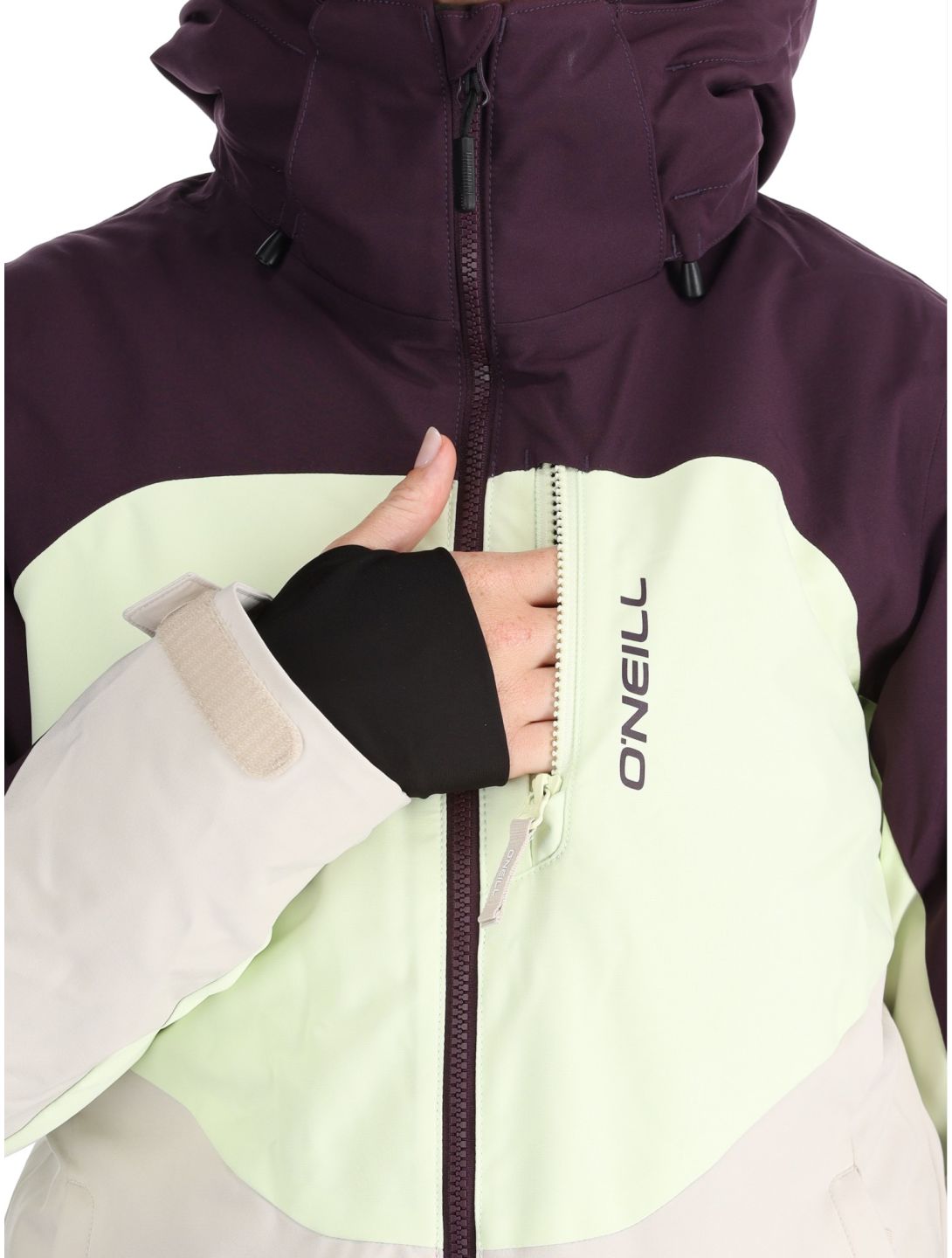 O'Neill, Carbonite Snow veste de ski femmes Aubergine Colour Block blanc, violet 