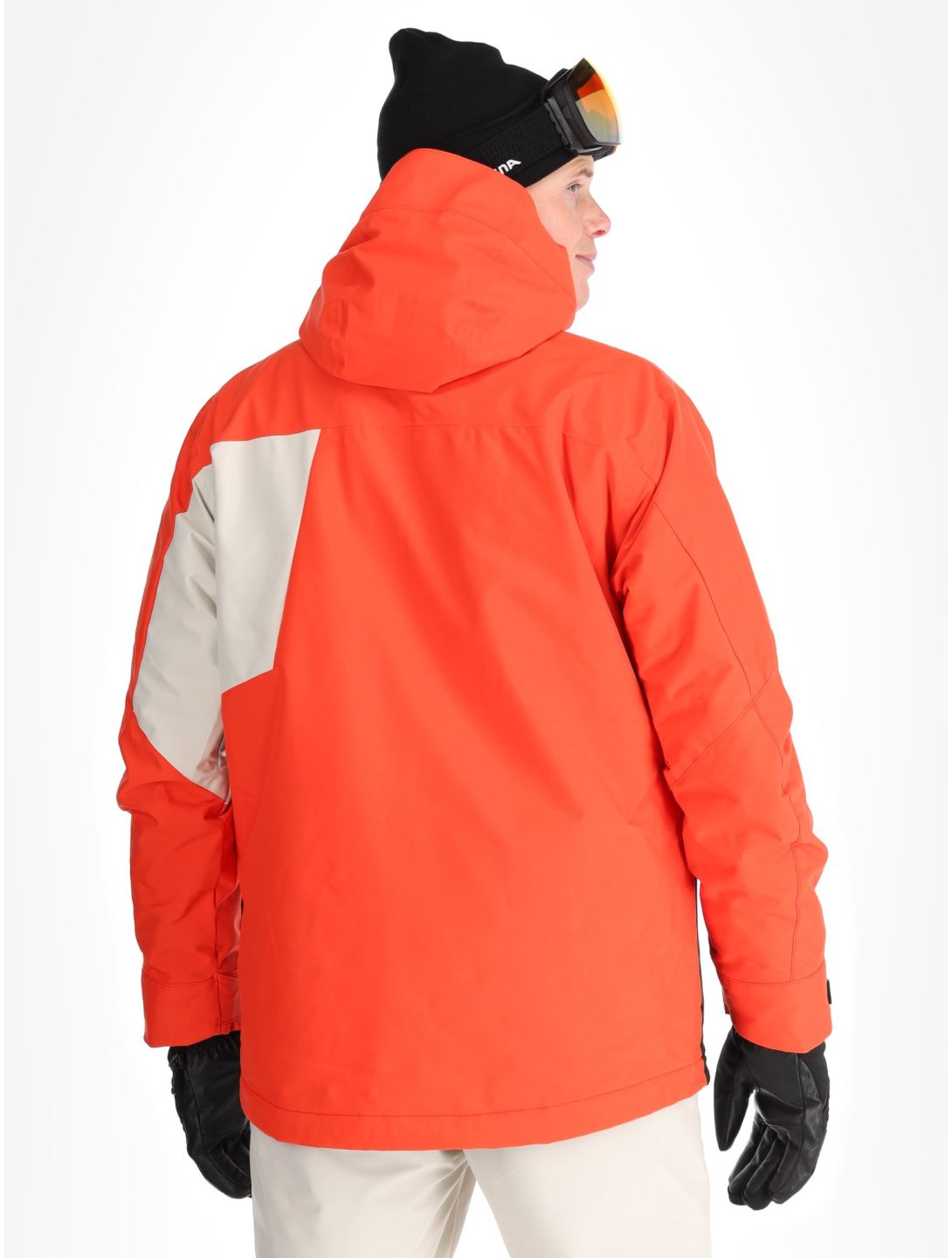 O'Neill, Hammer Block Snow veste de ski hommes Paprika Flame Colour Block blanc, noir, orange 