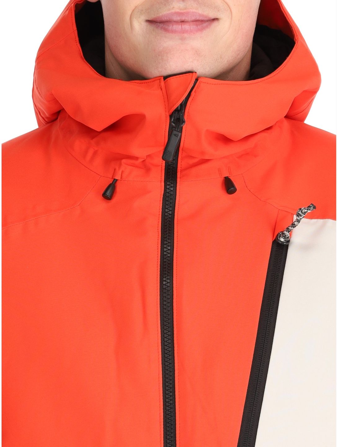 O'Neill, Hammer Block Snow veste de ski hommes Paprika Flame Colour Block blanc, noir, orange 