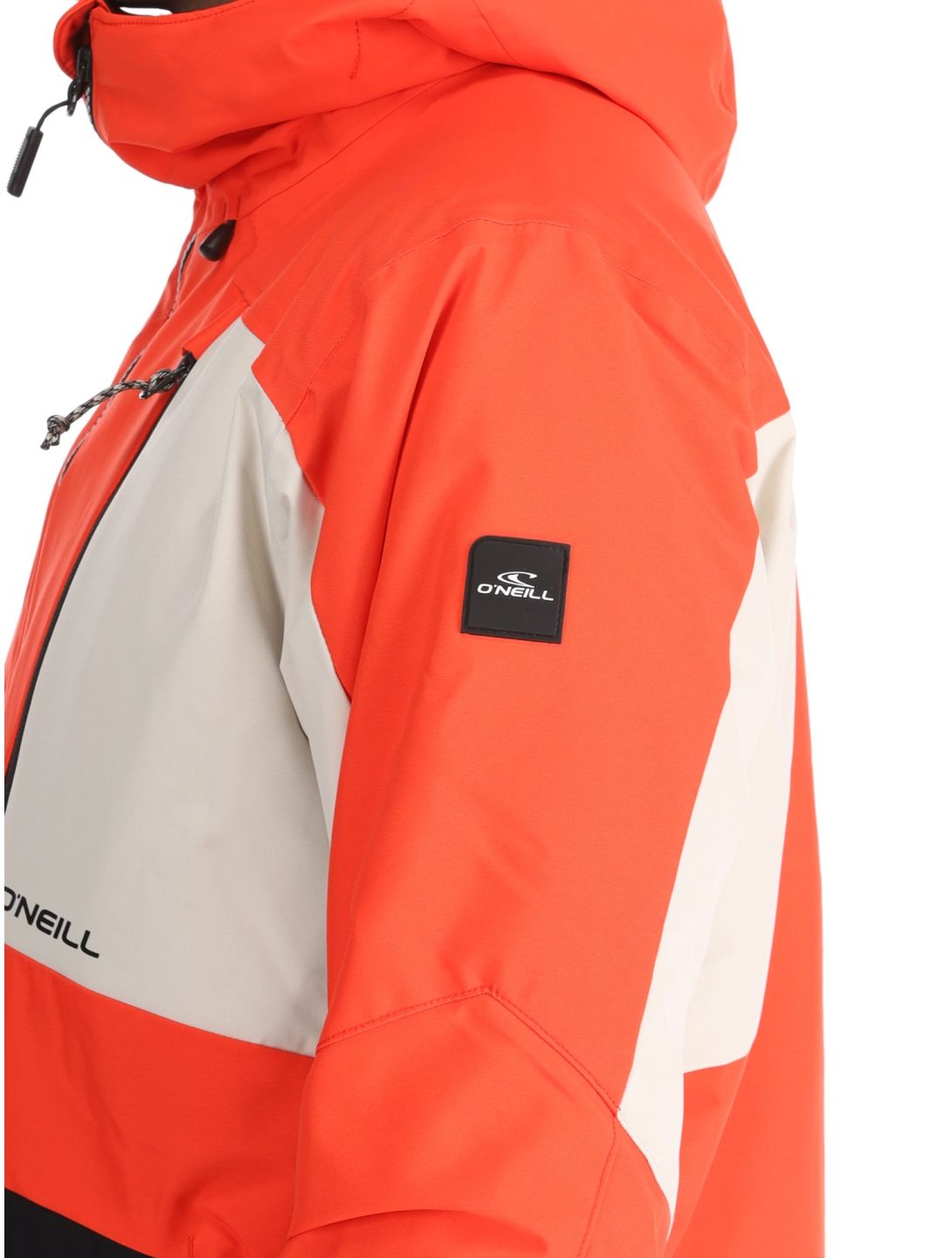 O'Neill, Hammer Block Snow veste de ski hommes Paprika Flame Colour Block blanc, noir, orange 