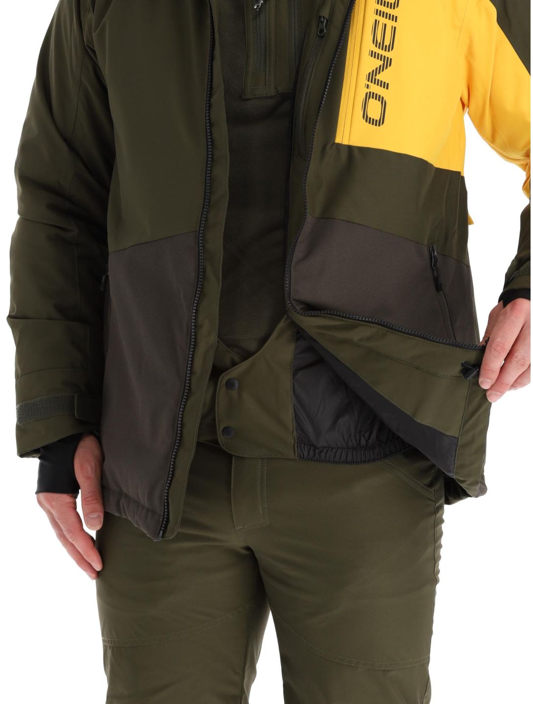 O'Neill, Jacksaw veste de ski hommes Forest Night Colour Block gris, vert 