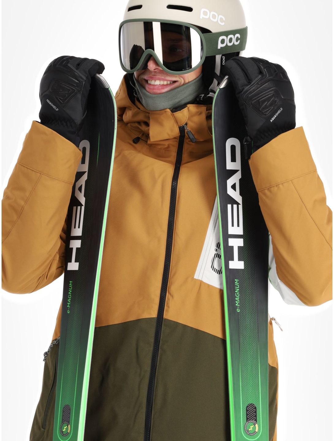 O'Neill, Jacksaw veste de ski hommes Rich Caramel Colour block brun, orange 