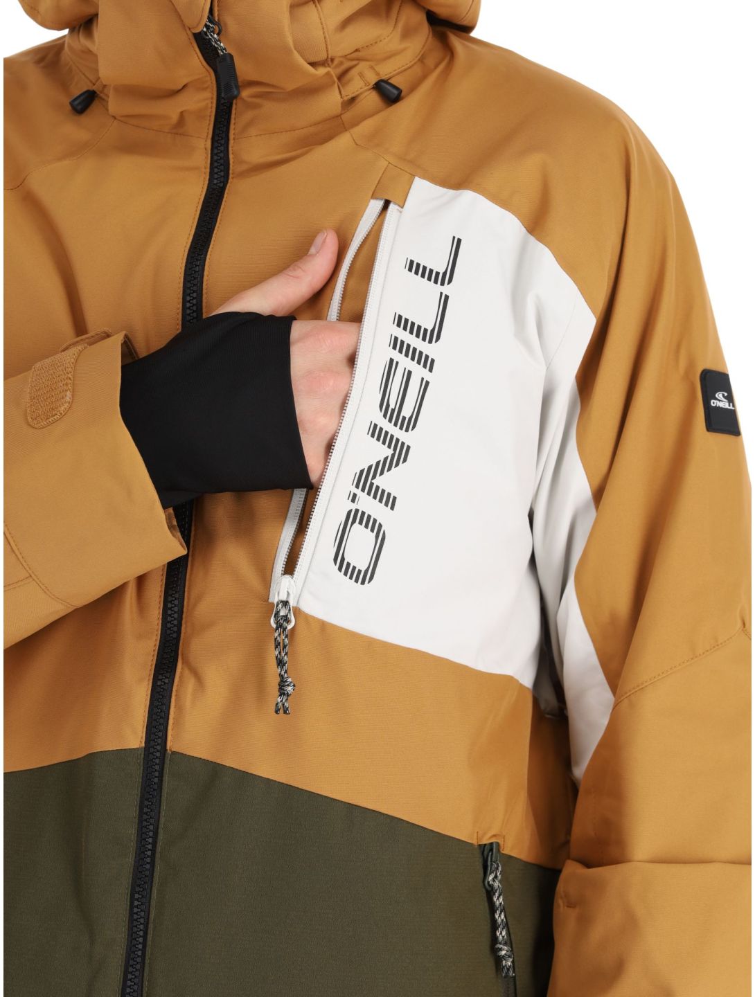 O'Neill, Jacksaw veste de ski hommes Rich Caramel Colour block brun, orange 