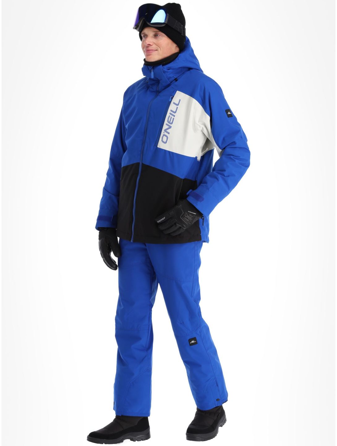 O'Neill, Jacksaw veste de ski hommes Surf the Web Colour Block bleu, gris 