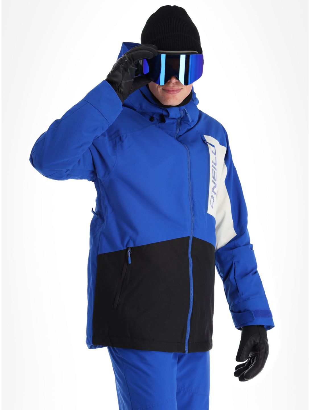 O'Neill, Jacksaw veste de ski hommes Surf the Web Colour Block bleu, gris 