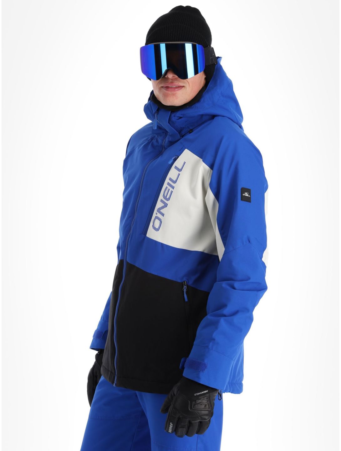 O'Neill, Jacksaw veste de ski hommes Surf the Web Colour Block bleu, gris 