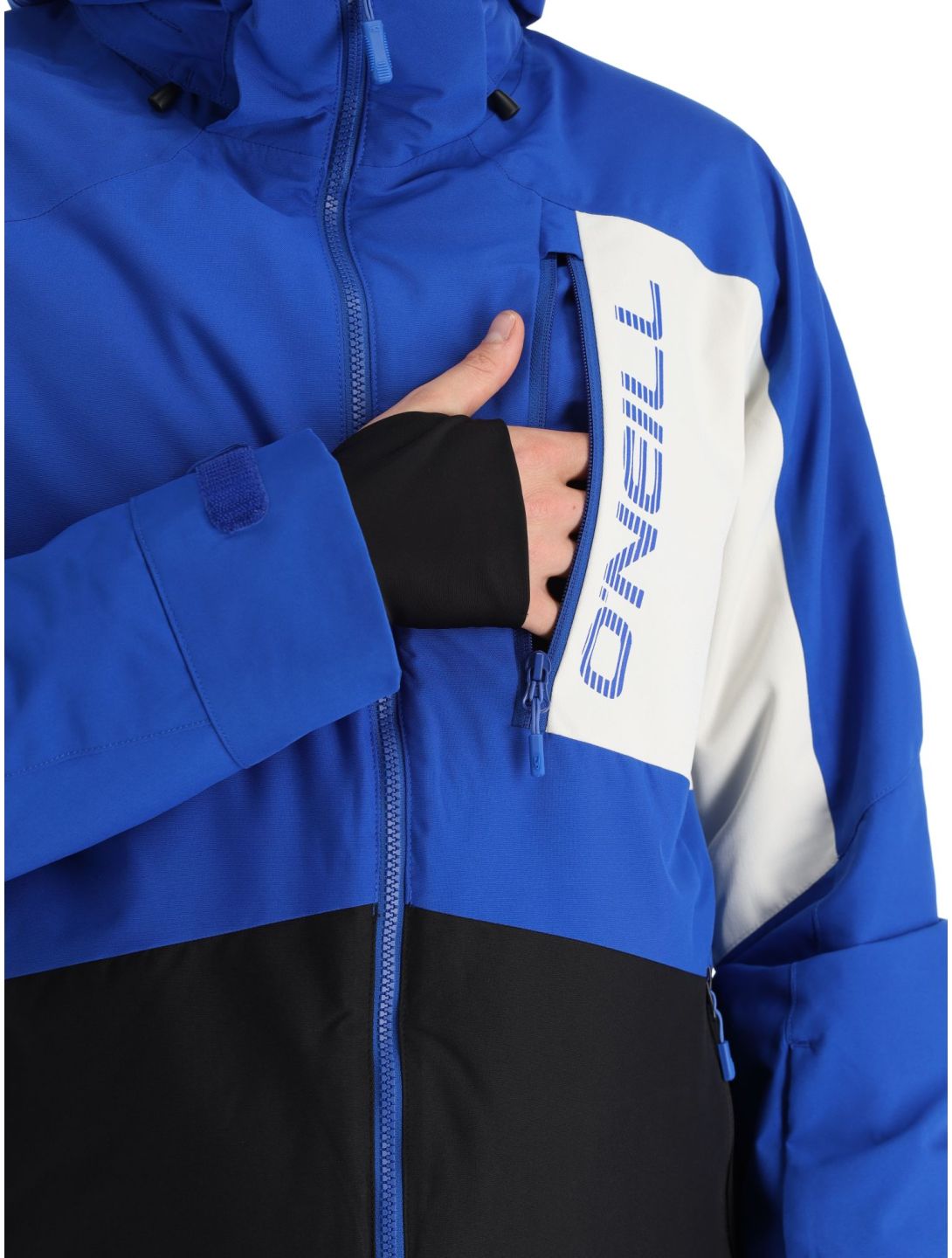 O'Neill, Jacksaw veste de ski hommes Surf the Web Colour Block bleu, gris 