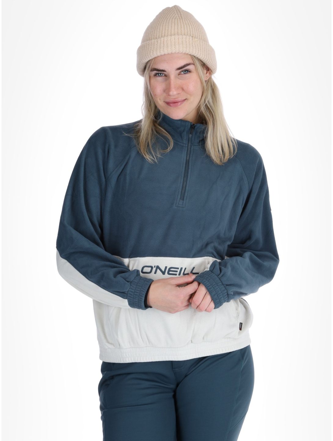 O'Neill, O'riginals Polartec 100HZ pull femmes Alma Steel blanc, bleu 