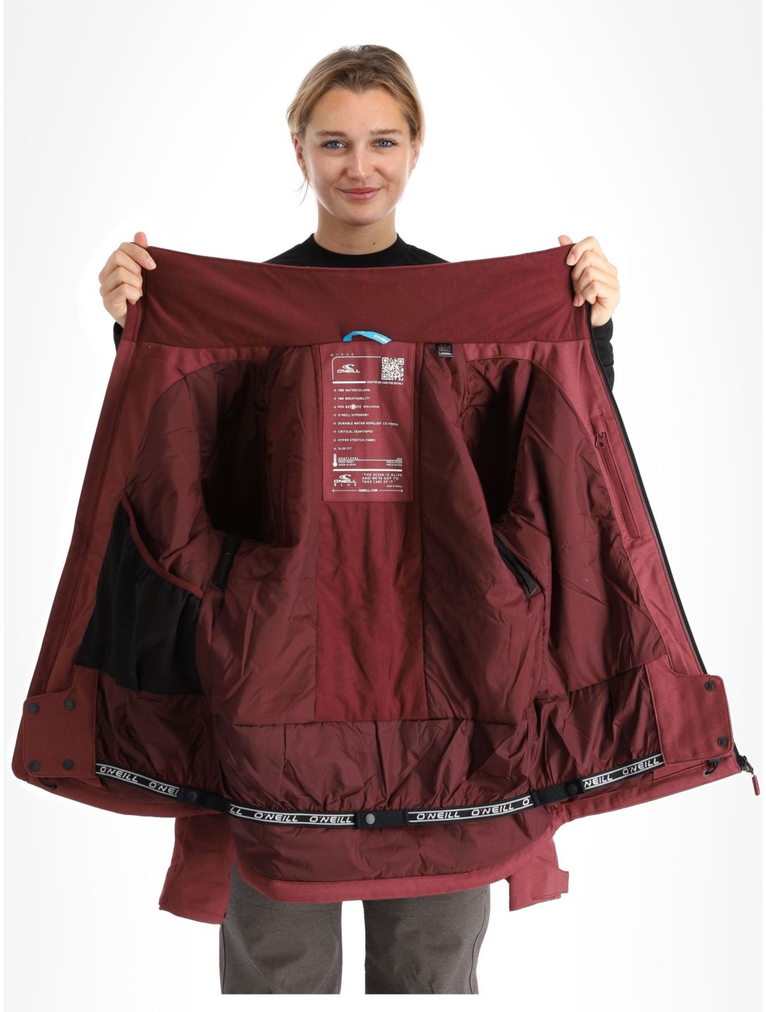 O'Neill, Stuvite veste de ski femmes Windsor Wine bordeaux 