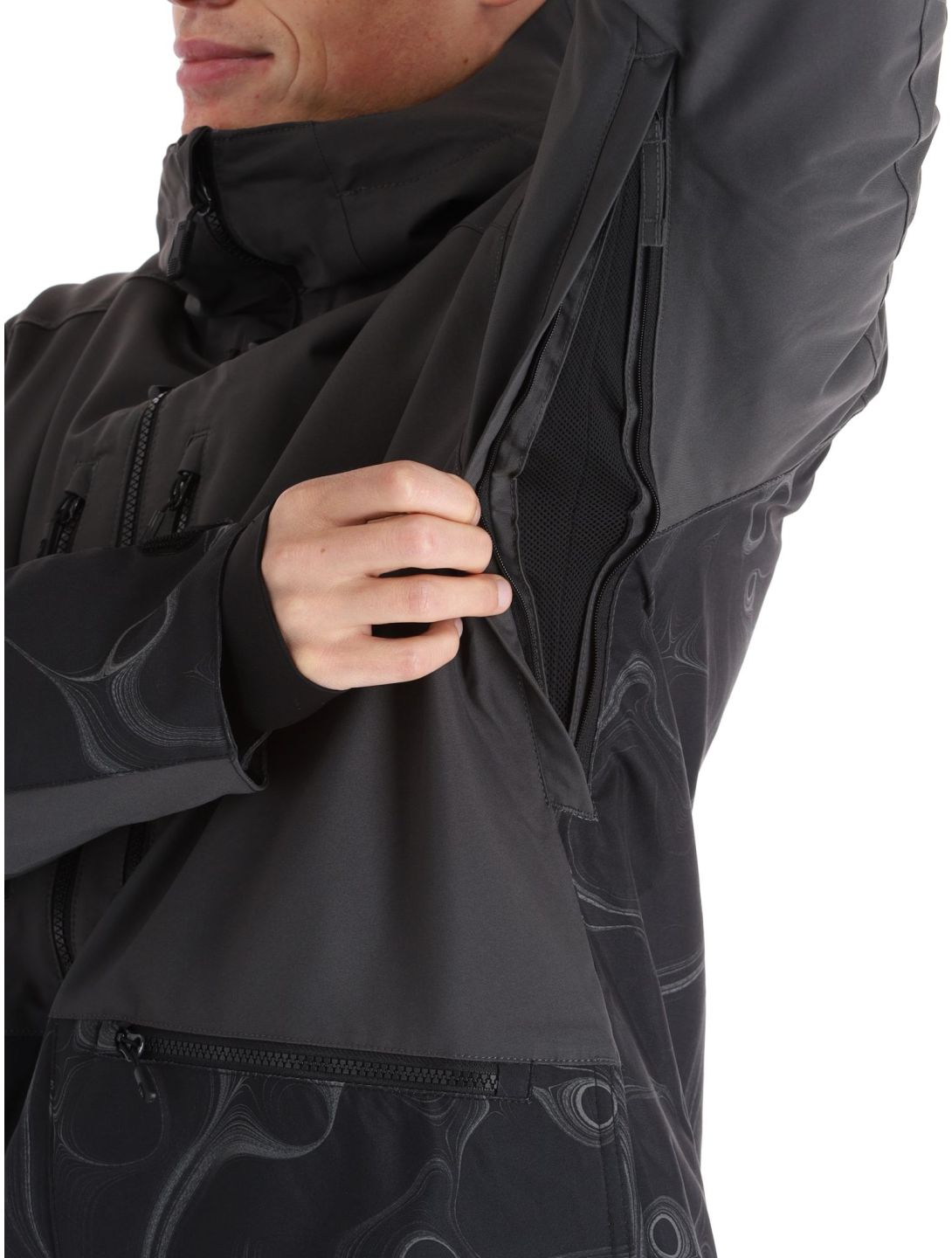 O'Neill, Texture veste de ski hommes Black Out Colour Block noir 