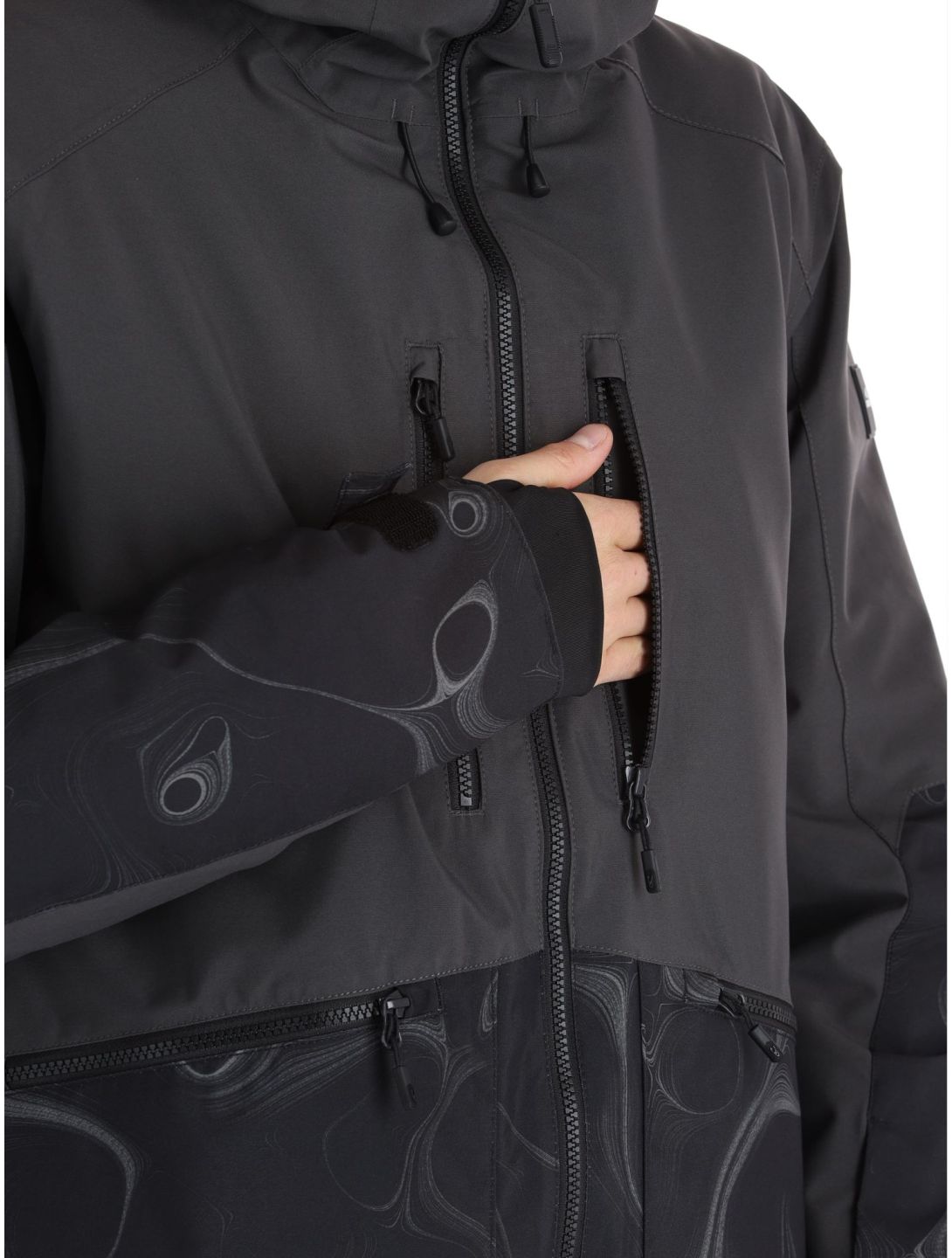 O'Neill, Texture veste de ski hommes Black Out Colour Block noir 