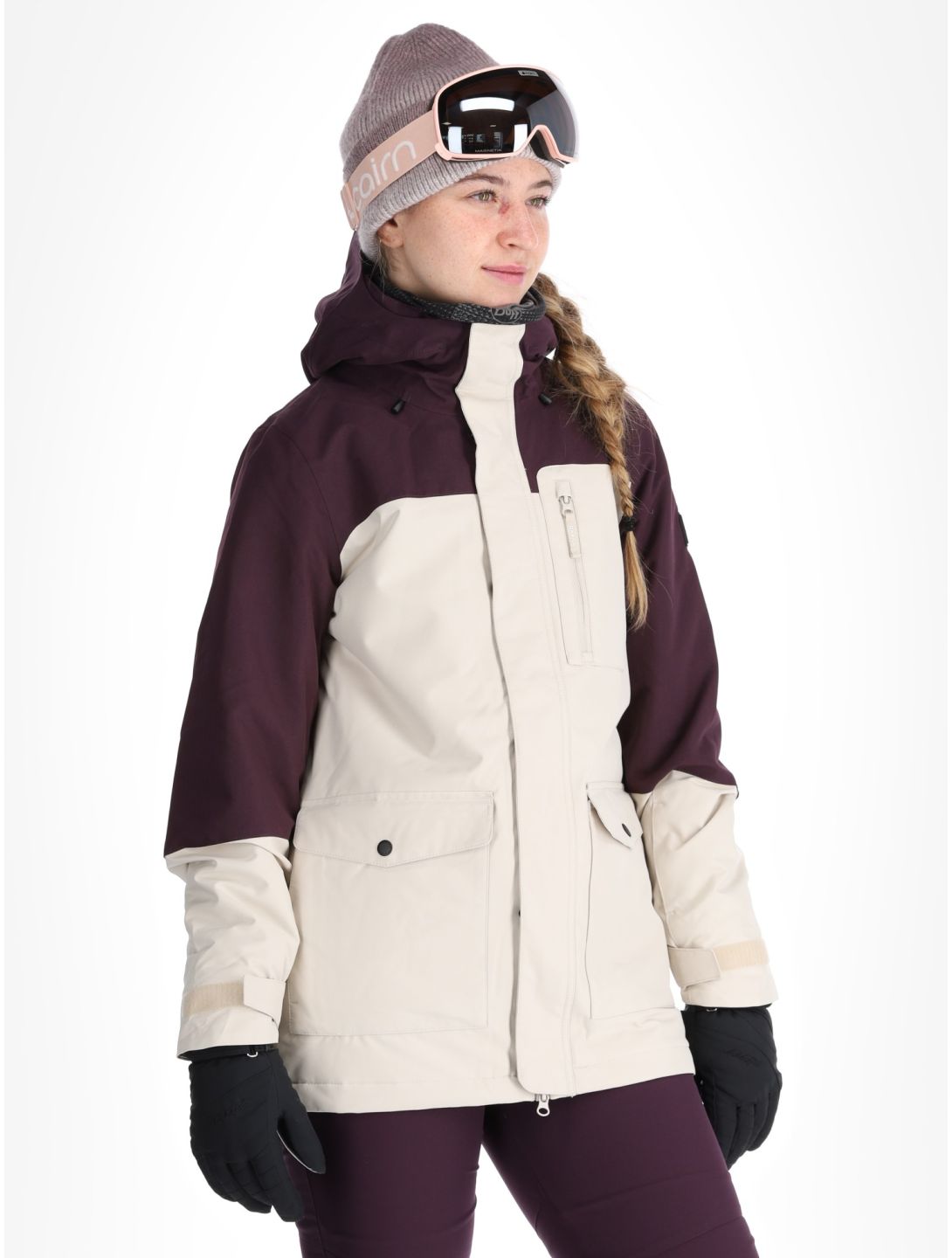 O'Neill, Utility Hybrid veste de ski femmes Atmosphere Colour Block blanc, violet 