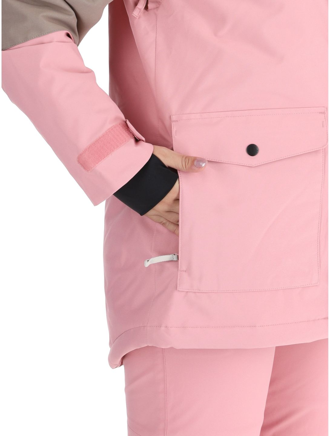 O'Neill, Utility Hybrid veste de ski femmes Genuine Pink Colour Block blanc, brun, rose 