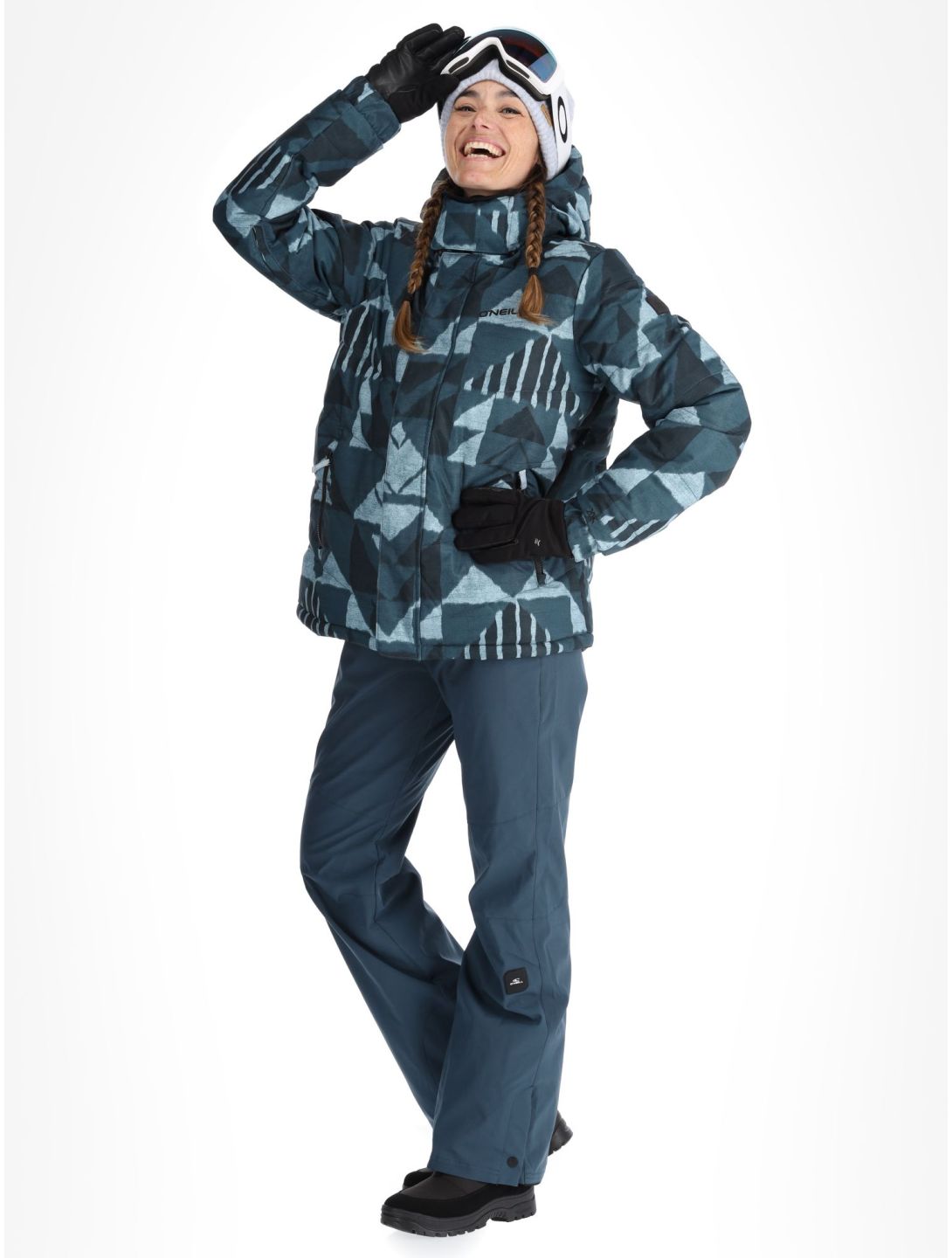 O'Neill, Z.E.N. Puffer Hybrid veste de ski femmes Blue Triangle Ikat bleu 