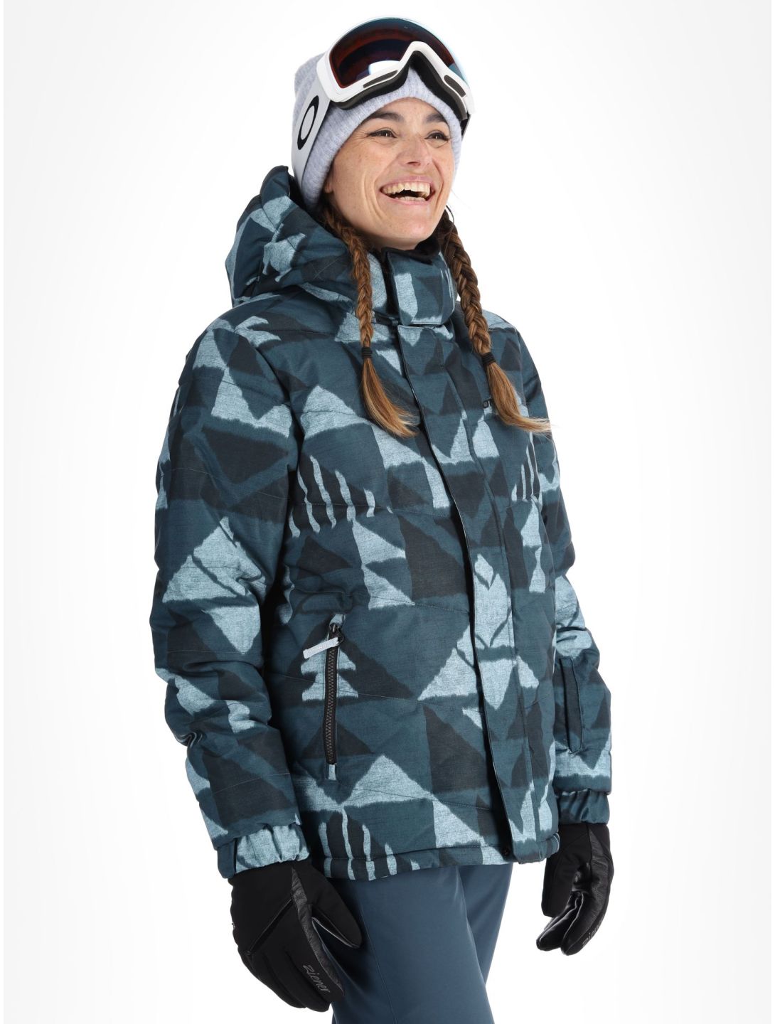 O'Neill, Z.E.N. Puffer Hybrid veste de ski femmes Blue Triangle Ikat bleu 