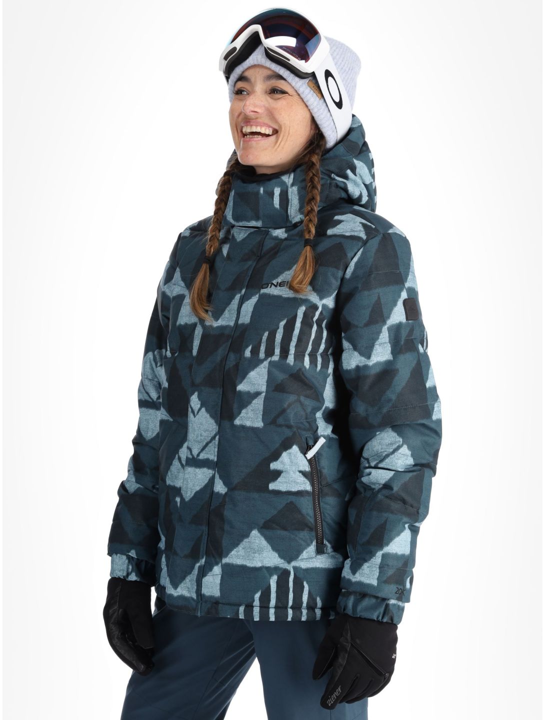 O'Neill, Z.E.N. Puffer Hybrid veste de ski femmes Blue Triangle Ikat bleu 