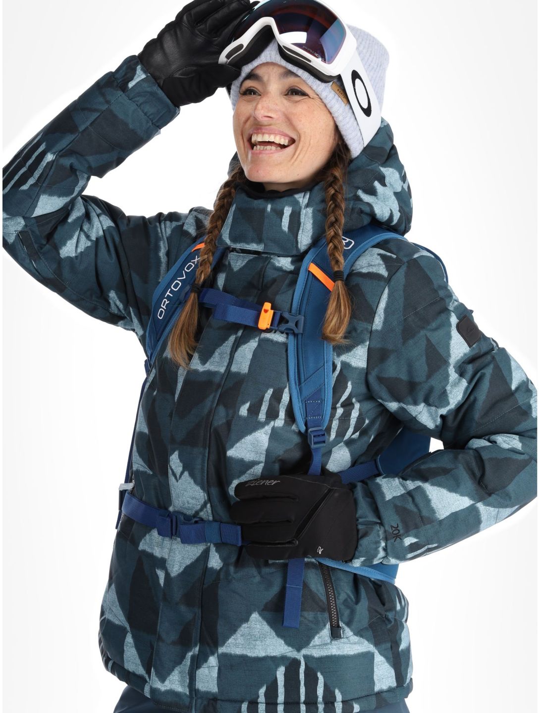 O'Neill, Z.E.N. Puffer Hybrid veste de ski femmes Blue Triangle Ikat bleu 