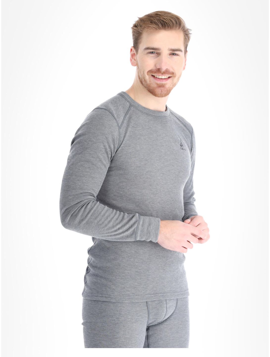 Odlo, Active Warm Eco chemise thermo hommes Odlo Steel Grey Melange gris 