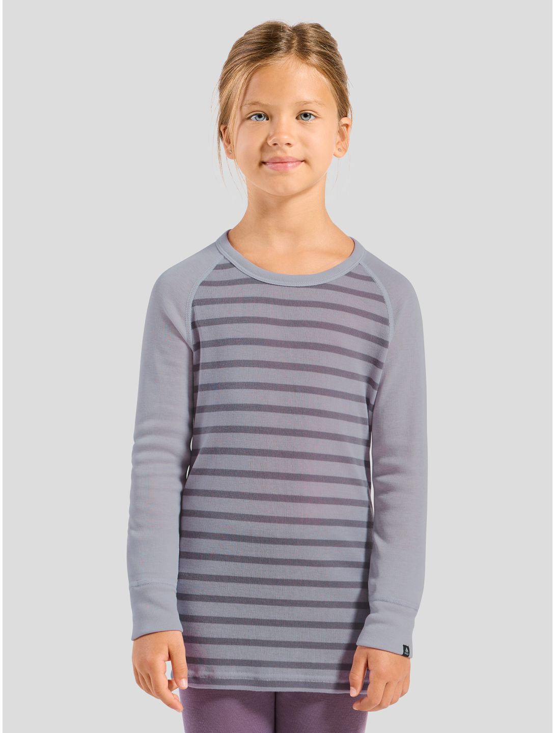 Odlo, Active Warm Eco chemise thermo enfants Misty Lilac - Gray Ridge gris, rose 