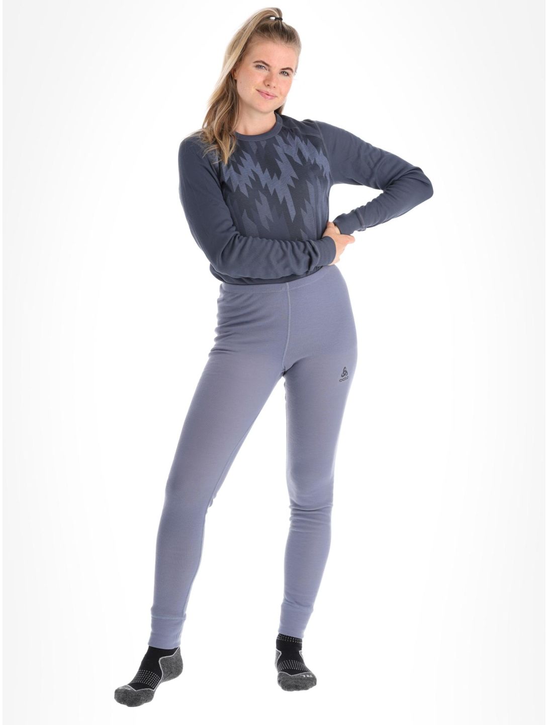 Odlo, Active Warm Eco pantalon thermique femmes Folkstone Gray gris 