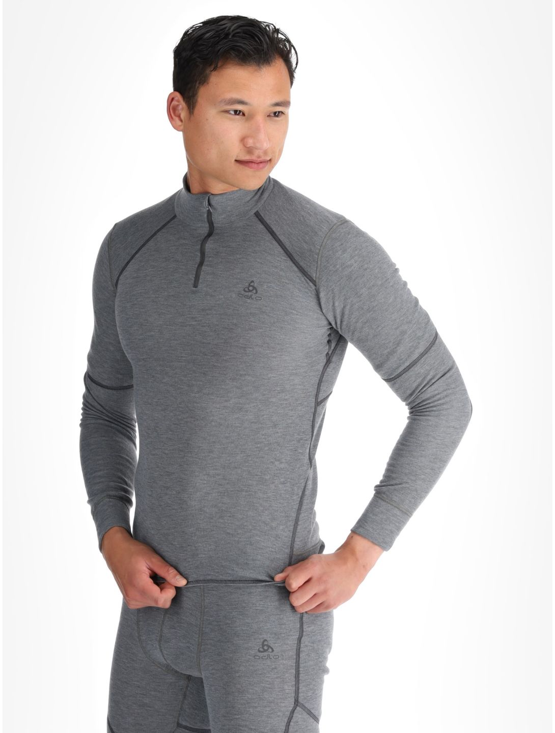 Odlo, Active X-Warm pull de ski hommes Odlo Steel Grey Melange gris 