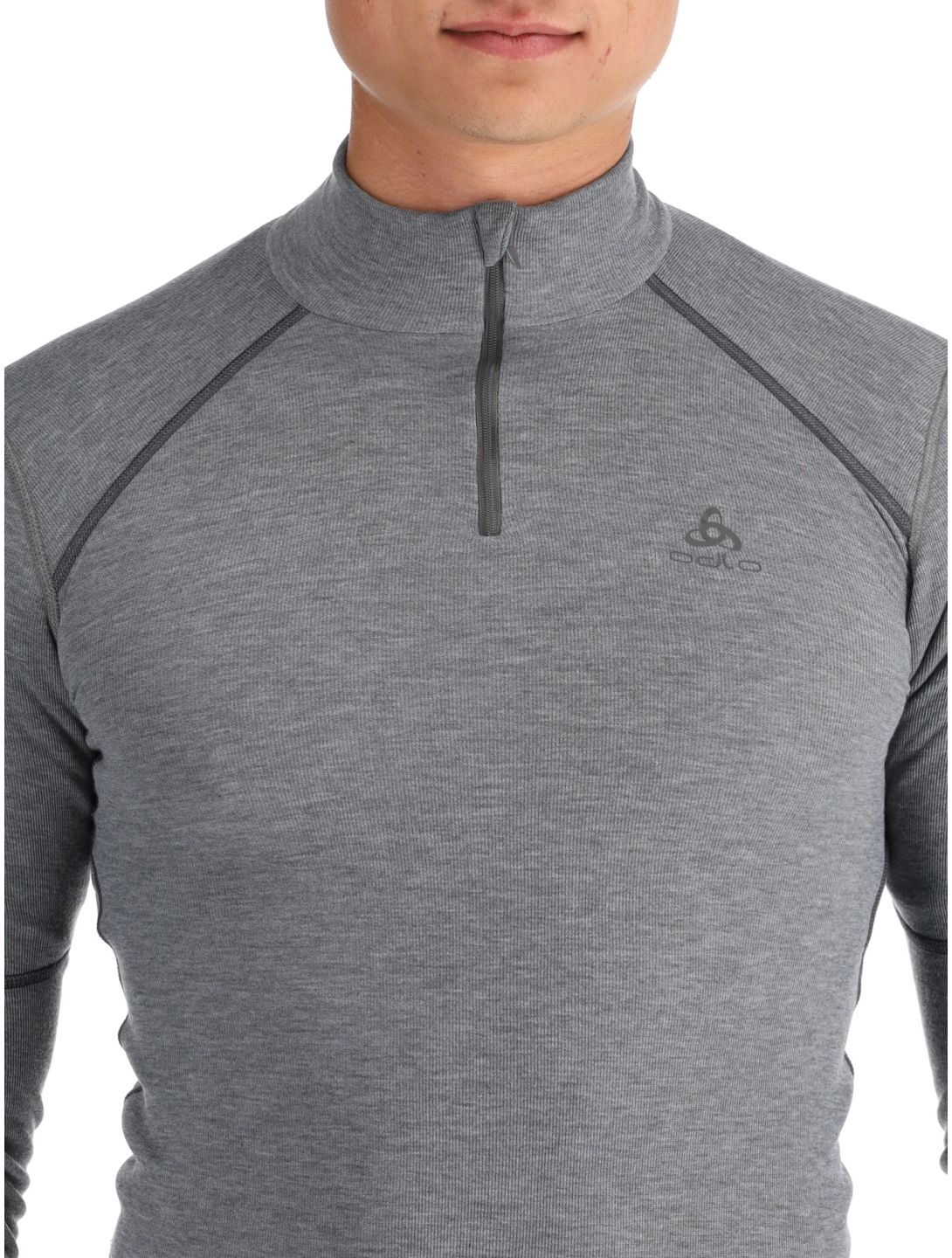 Odlo, Active X-Warm pull de ski hommes Odlo Steel Grey Melange gris 