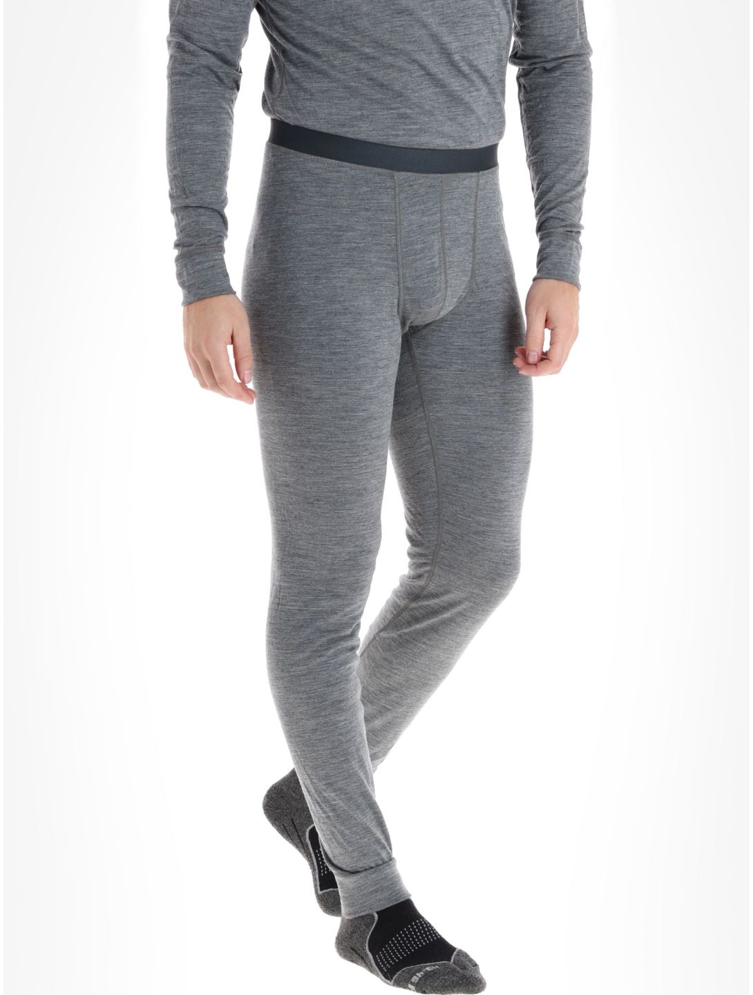 Odlo, Merino 200 pantalon thermique hommes Odlo Steel Grey Melange gris 