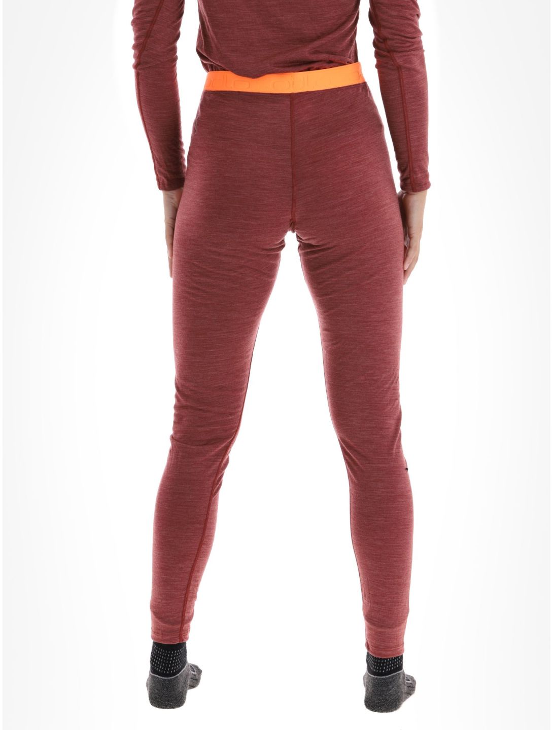 Odlo, Natural Performance PW 150 pantalon thermique femmes Spiced Apple Melange  - Live Wire bordeaux 