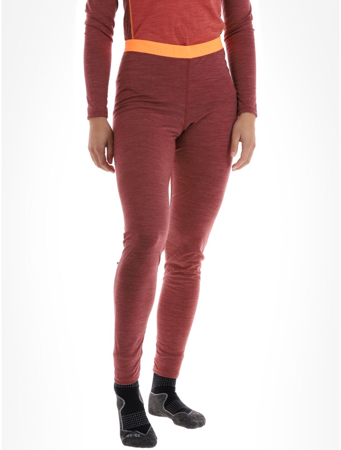 Odlo, Natural Performance PW 150 pantalon thermique femmes Spiced Apple Melange  - Live Wire bordeaux 