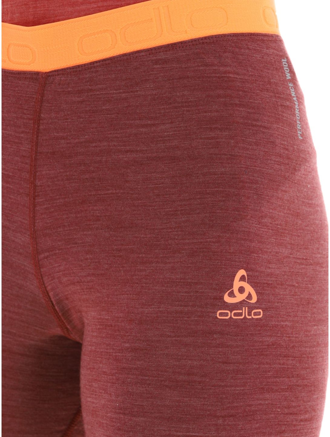 Odlo, Natural Performance PW 150 pantalon thermique femmes Spiced Apple Melange  - Live Wire bordeaux 