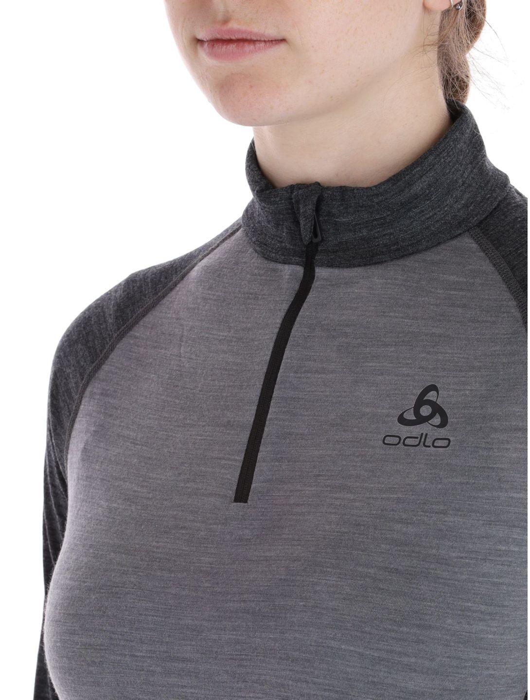 Odlo, Natural Performance PW 150 pull de ski femmes Grey Melange - Dark Grey Melange gris 